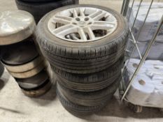 SET OF 4 VAUXHALL 17" ALLOYS WITH 215 X 50-17 TYRES