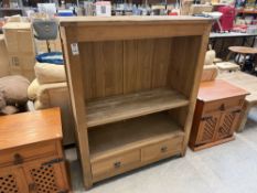 MEXICAN PINE BOOKCASE UNIT W/ DRAWERS