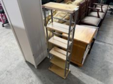 PINE & METAL TIERED BOOKCASE