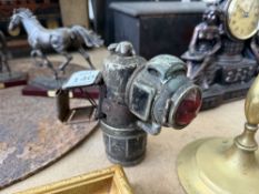 VINTAGE ACETYLENE CARBIDE BICYCLE LAMP