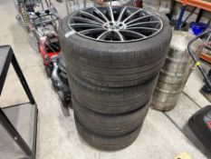 SET OF FOUR MERCEDES 22" TURBINE ALLOYS WITH 265X 35 X 22 TYRES