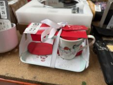 PIMPERNEL WRENDALE BY HANNAH DALE MUG & SANDWICH PLATE SET (ONLY 1X MUG)