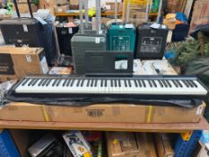 BLACK 88-KEY ELECTRONIC KEYBOARD W/ STORAGE BAG
