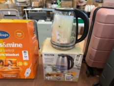 SALTER IRIDESCENT GLASS KETTLE