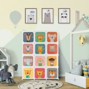WHITE 12-CUBE PORTABLE KIDS WARDROBE