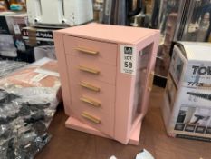 PINK ROTATING CUBE JEWELLERY BOX