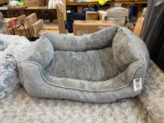 FEANDREA GREY FLEECE LINED PET BED