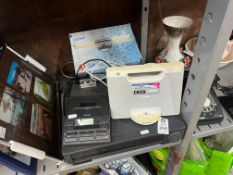 ASSORTMENT OF ITEMS INC. TAPE PLAYERS & DOCKING STATION