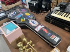 HARD SHELL GUITAR CASE W/ STICKERS