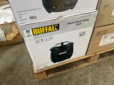 BUFFALO 10L BLACK SOUP KETTLE L715