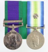 Group – A Northern Ireland and Falklands campaign medal pair to Lance Bombardier S.P. Jacklin, Royal