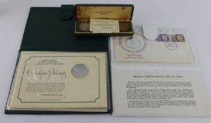 British Commemorative Medals (5): Investiture of Prince of Wales 1969 set of three medals by Mayfair