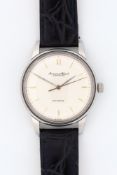 International Watch Co, stainless steel, case no. 1527523, circa 1950s. The silvered dial with baton