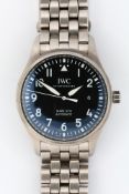 IWC Pilot Mark XVIII, stainless steel, ref. IW327011, 2018 card. The black dial with Arabic