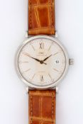 IWC Portofino, stainless steel, ref. IW458101, 2021 card. The silver dial with baton and diamond dot