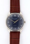 International Watch Co, stainless steel, case no. 1584463, circa 1950/60s. The blue dial with