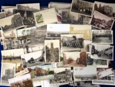 Postcards, Yorkshire, approx. 200 cards, mostly RPs and printed to include Leeds, Doncaster,