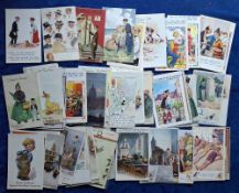 Postcards, Comic, approx. 110 cards, many artist signed examples, subjects covered include Children,