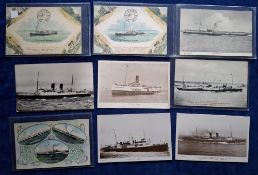 Postcards, Shipping, 46 cards, mainly Passenger / Ferries etc; mainly issued in UK, printed and RP