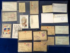 Ephemera, WW1 and 2 Ephemera, 65+ items to include mail, most sent from Internment Camps and POW