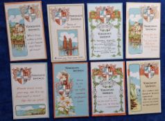 Postcards, Yorkshire & Lancashire Sayings, 24 cards published by Glencoe; Yorkshire (16) &