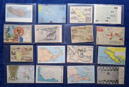 Postcards, Maps, 61 cards all Map related (no UK issues) Worldwide including Switzerland, South