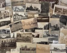 Postcards, Military, 100 cards to include pay day in camp, kit, Soldiers Reading Tent, boot