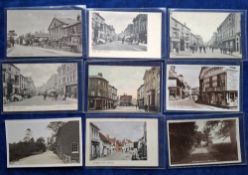 Postcards, Essex, 56 cards; Braintree (44, including Market Square RP (2), Cressing Rd RP, London
