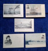 Postcards, Exploration, 17 cards covering Polar Expedition led by Commandant de Gerlache in 1897-