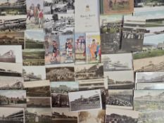 Postcards, Racing, approx. 75 cards of British racecourses to include 'The Accident to Evans - Derby
