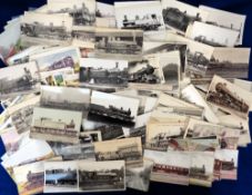Postcards, Rail, Locomotives, 200+ cards, RPs, printed and artist drawn to include 'Mallard', '