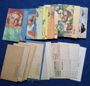 Postcards & Ephemera, Post war Glamour & Beauties selection, 49 cards all colour printed including
