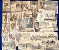Postcards, WW1, approx. 40 comic and other cards to include signed Tom Browne card, Harry