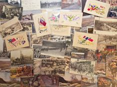 Postcards, Military, approx. 60 cards to include LL of British Soldiers Escorting German