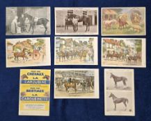 Postcards, Equine Advertisements, 9 to include Eliman's Embrocation (4, Tuck's, card),