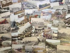 Postcards, Rail, 140+ cards to include officials, engines, views, Forth Bridge Workmen, Tucks