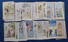 Postcards, Children & Fairies, 53 cards all artist signed by Rene Cloke mostly Valentines or