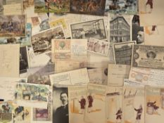 Postcards, Advertising, 60+ cards advertising a broad range of companies and goods across the