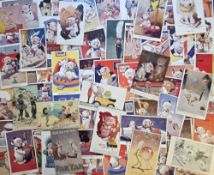 Postcards, George E Studdy, approx 115 cards, mainly Bonzo to include police, fairground, romance,