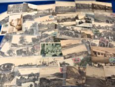 Postcards, Belgian Africa, approx. 100 cards, RPs and printed, showing predominantly Belgian