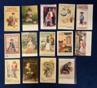 Postcards, Advertising, Domestic, 21 cards to include The Royal Primrose Soap Works, Lightening Soap