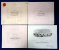 Ephemera, Invitations, 4 invitations to comprise William IV invitation to William C Bousfield for