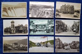 Postcards, Wales, 56 cards, mainly Radnorshire including Spa Road & Church Llandrindod Wells, RP,