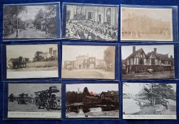 Postcards, Essex, Colchester, over 50 cards including Castle Park printed with Fred Squier Suits