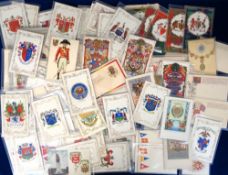 Postcards, Heraldic, approx. 170 cards showing various colourful coats of arms and a few flags to