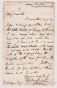Ephemera, John Everett Millais (1829-1896), 3 letters written and signed by Millais, 2 from