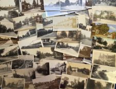 Postcards, Surrey, Horsell and Mayford, Woking, approx. 65 cards to comprise Horsell Swing Bridge,