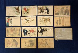 Postcards, Tuck's Phil May 'Proof Limited to 1000 Copies' cards, 6 from Set 1094, 5 from Set 1295, 2