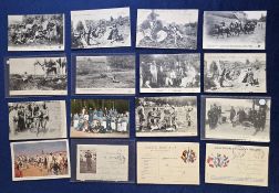 Postcards, Military, 30 cards to include Zouaves and Sharp Shooters making soup, Morocco sharp-