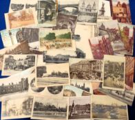 Postcards, London, 70+ cards RPs, printed and artist drawn to include Tucks Charles Flower, Wimbush,